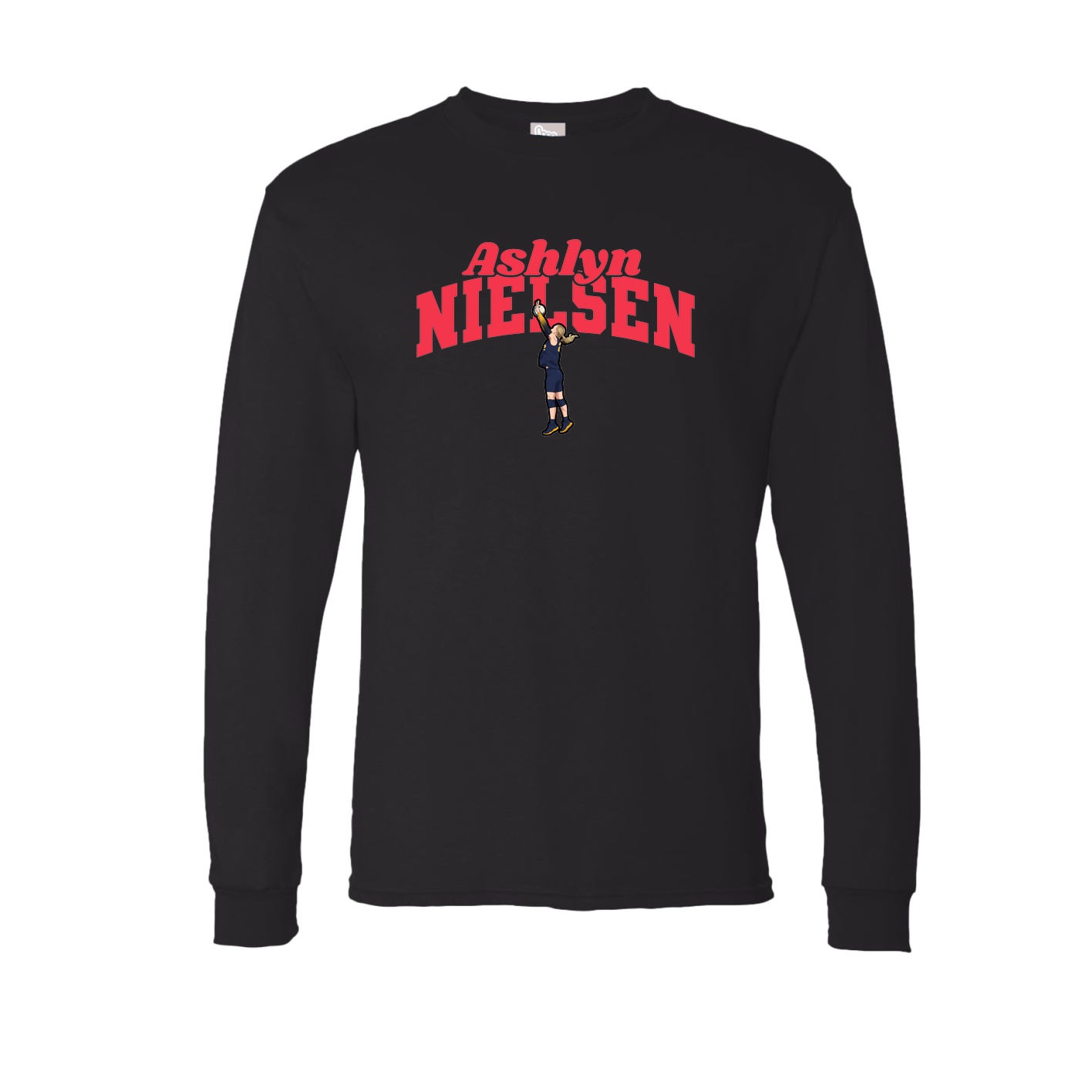 Long Sleeve Tee — Signature Arch in Black