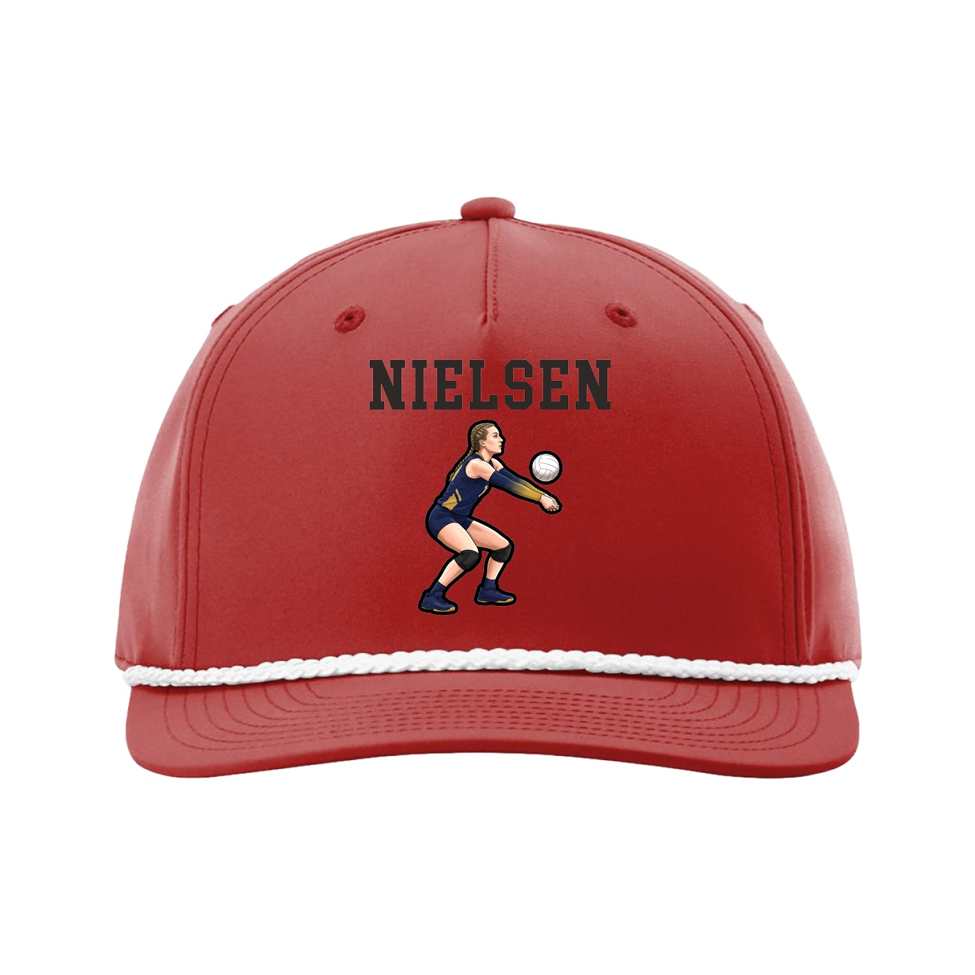 Five-Panel Classic Rope Cap — Shirsey in Red