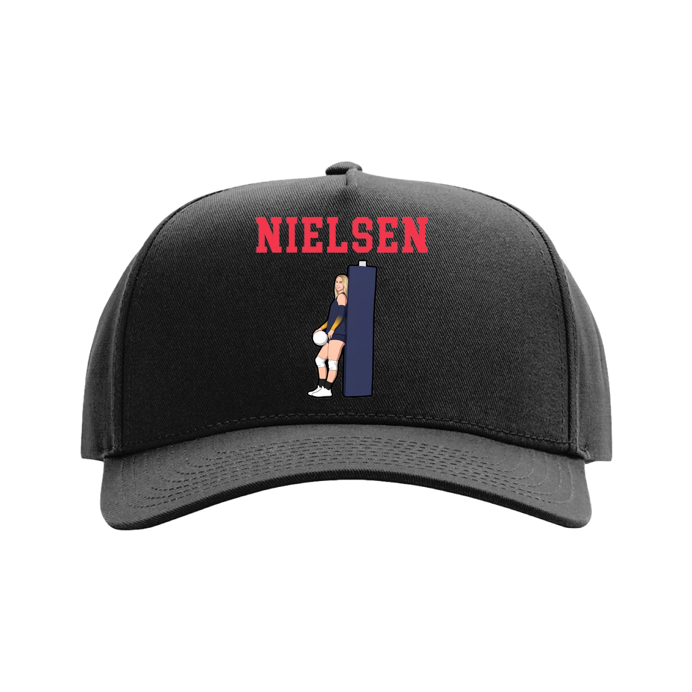 Full Fabric Five-Panel Champ Cap — Shirsey in Black