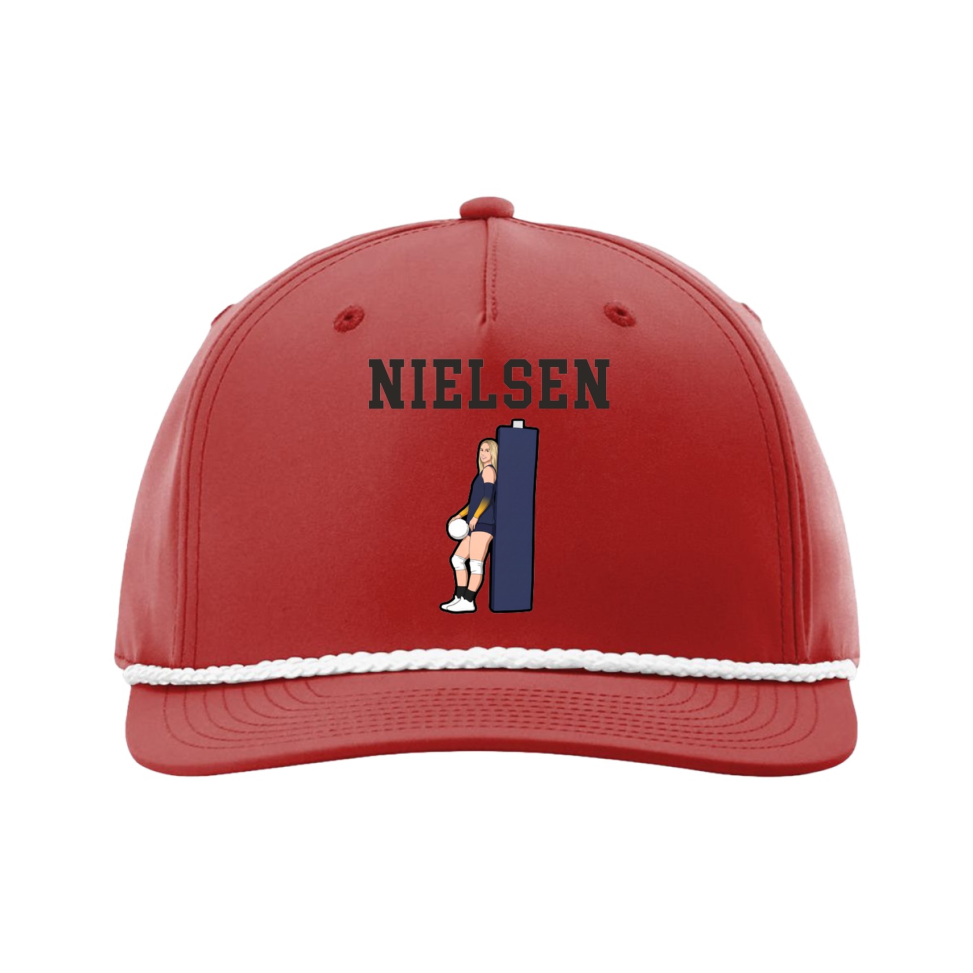 Five-Panel Classic Rope Cap — Shirsey in Red