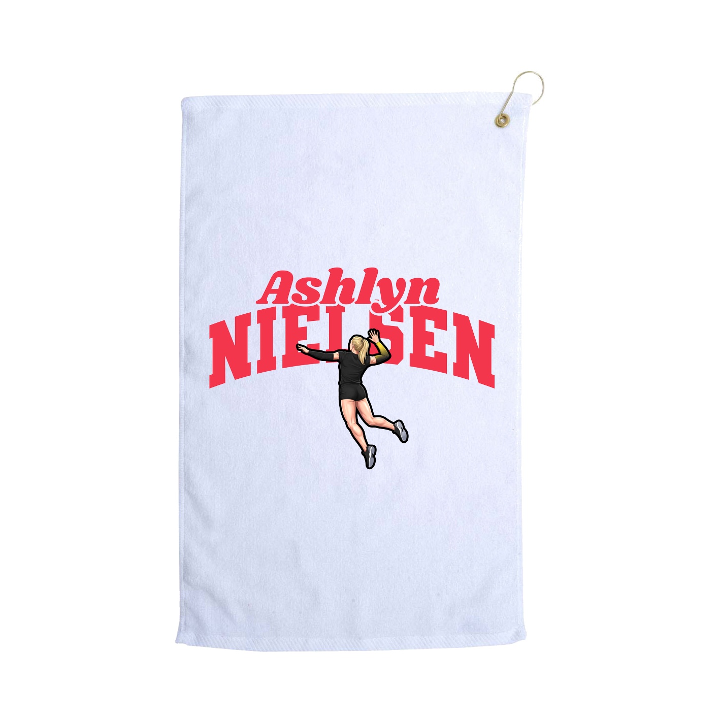 Golf Towel — Signature Arch in White