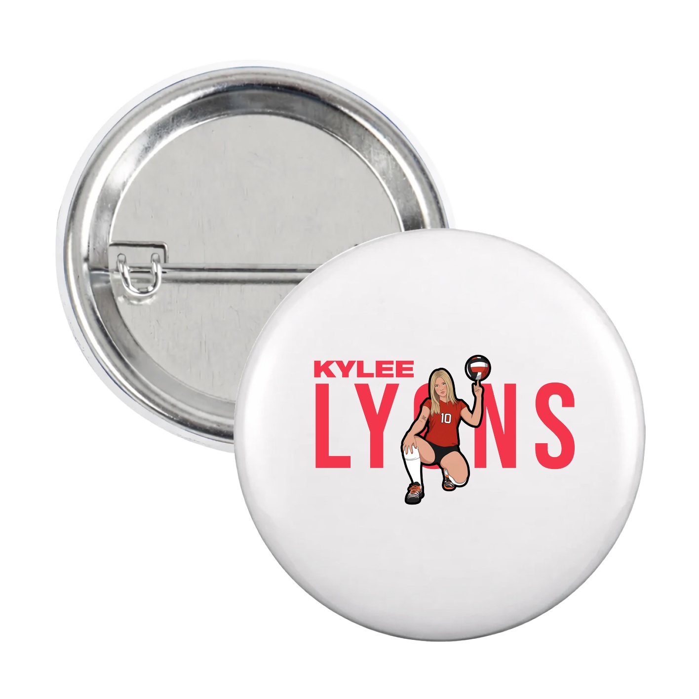 Game Day Button — Player Name in White