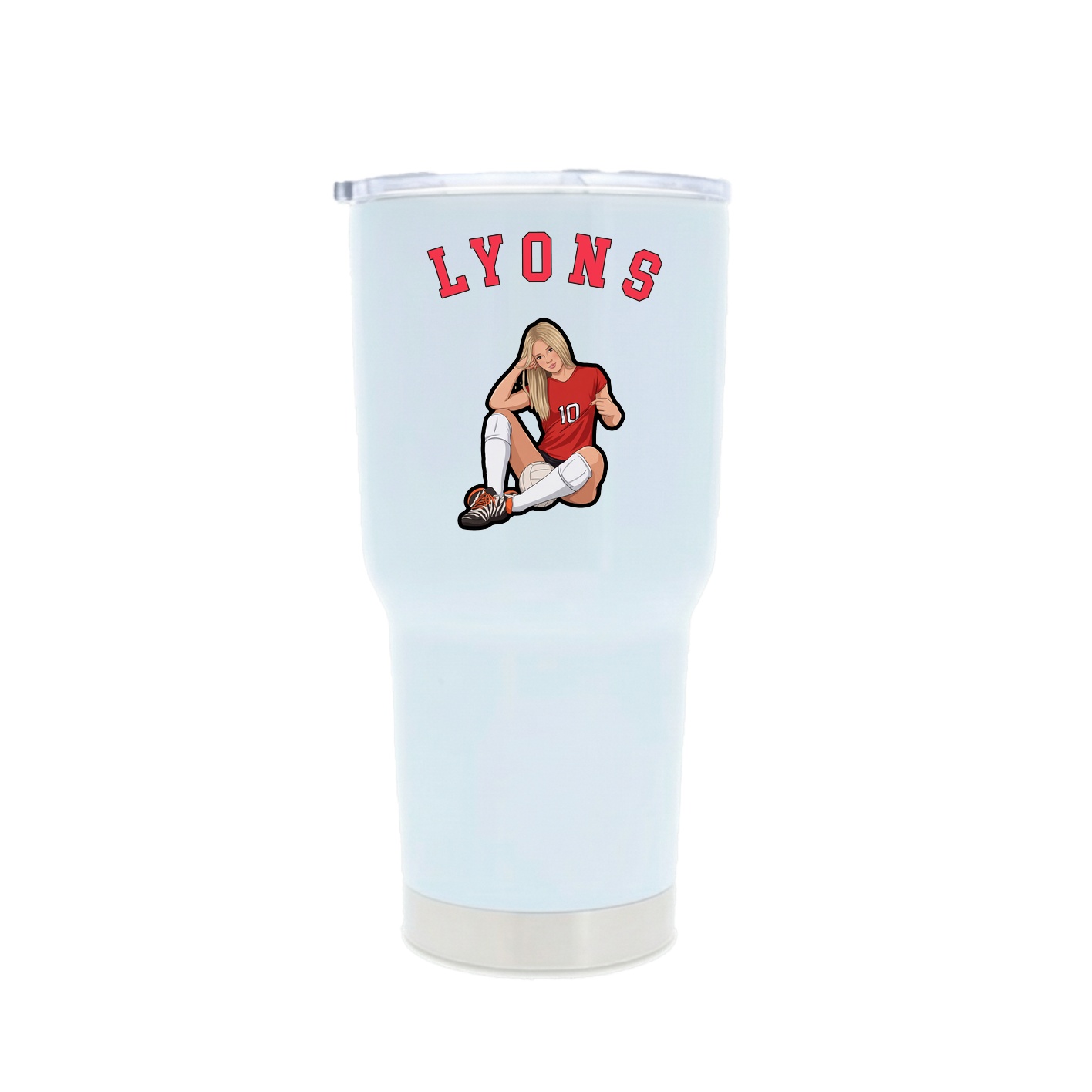 30oz Stainless Steel Tumbler — Shirsey Arch in White