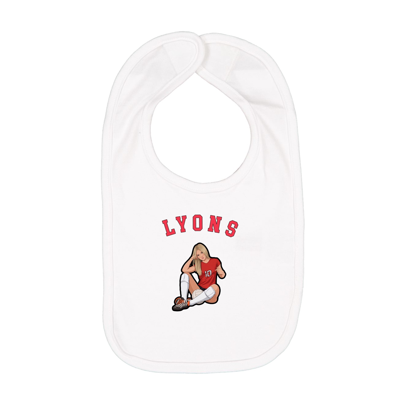 Infant Bib — Shirsey Arch in White