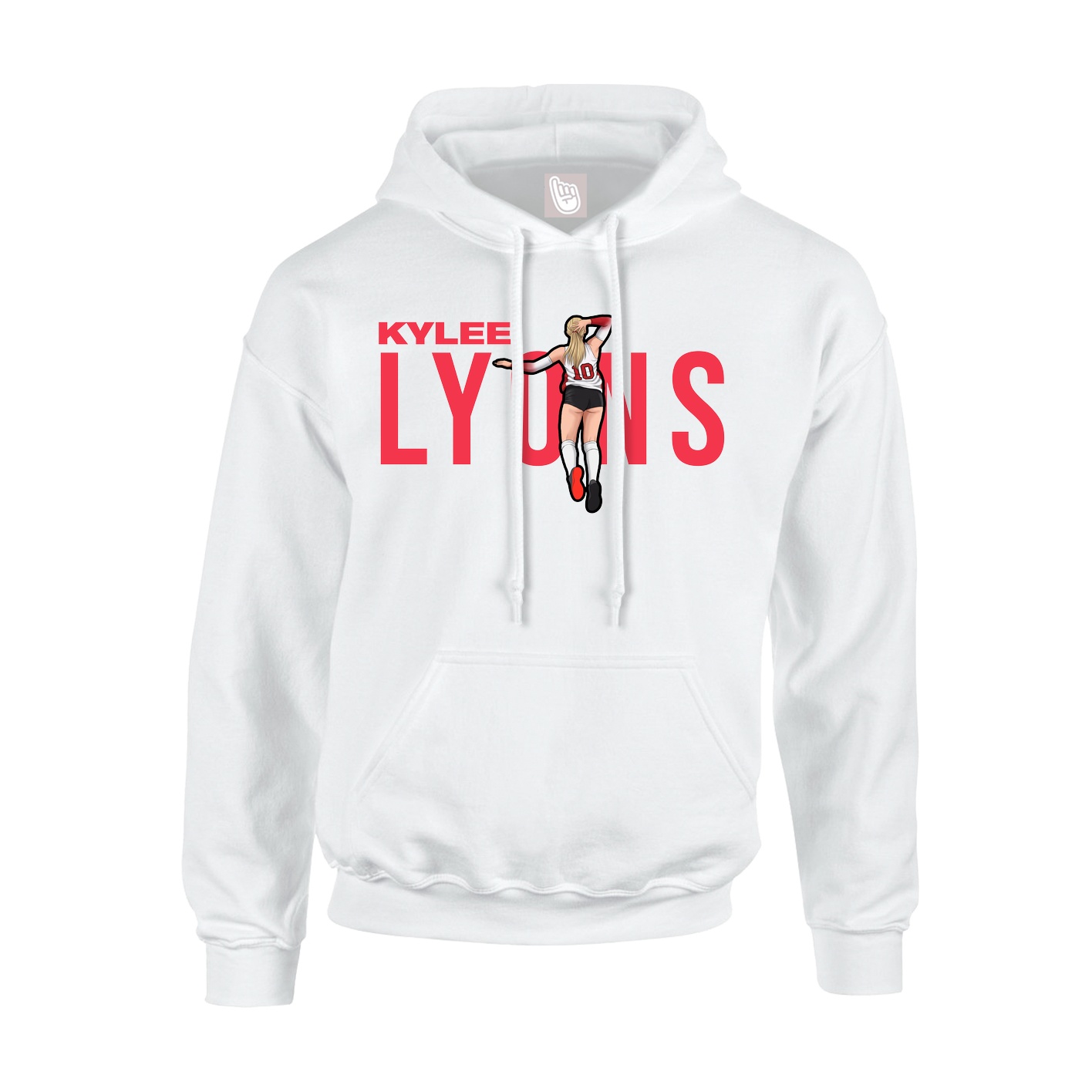 Youth Hoodie — Player Name in White