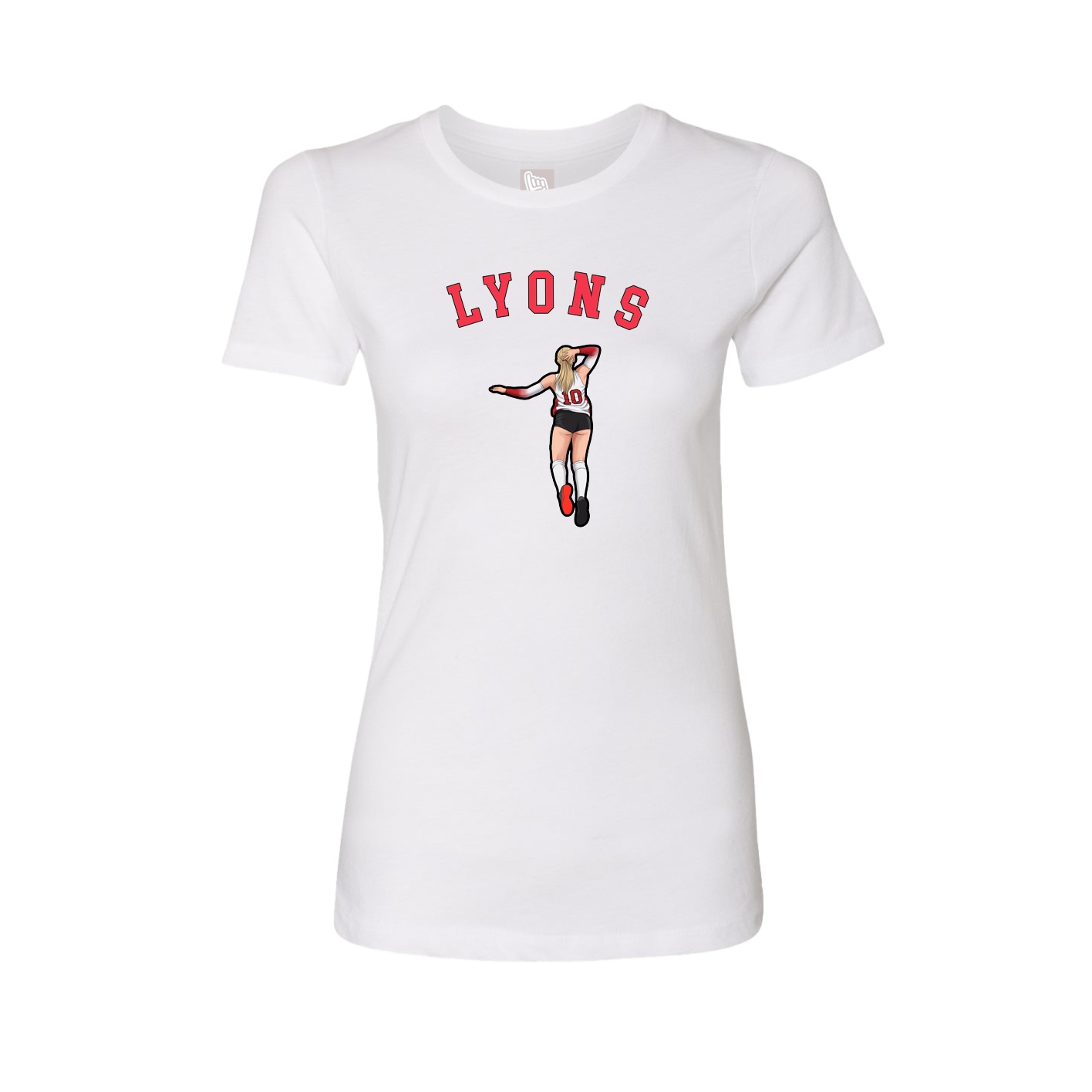 Fitted Women's Tee — Shirsey Arch in White