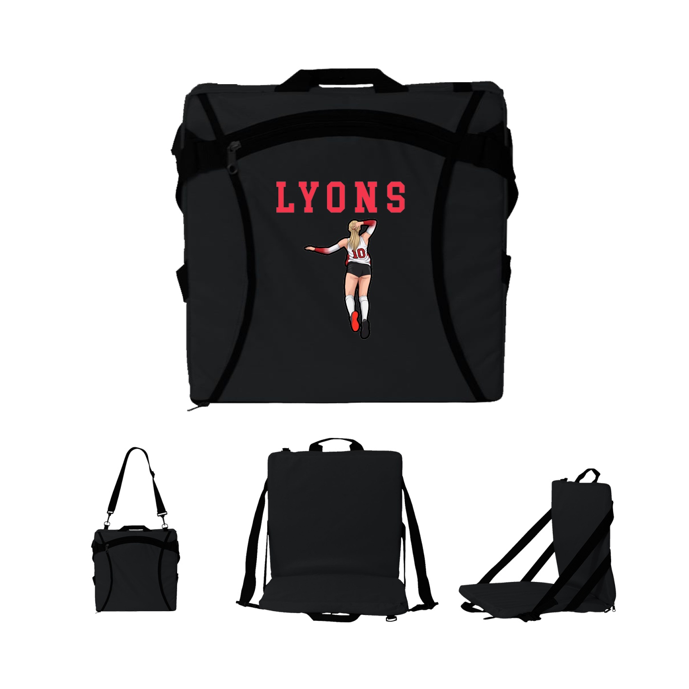 Folding Stadium Seat — Shirsey in Black
