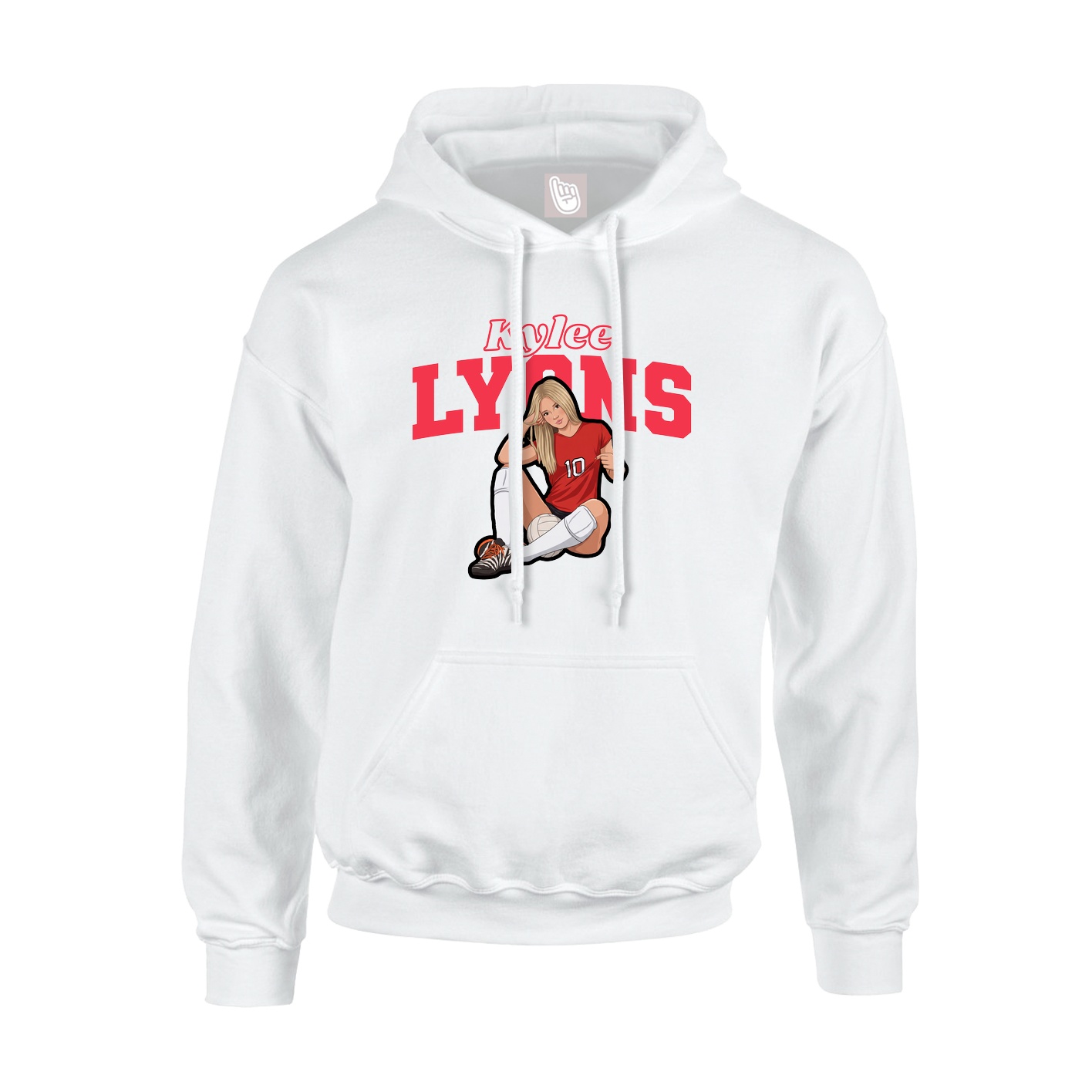 Hoodie — Name Arch in White