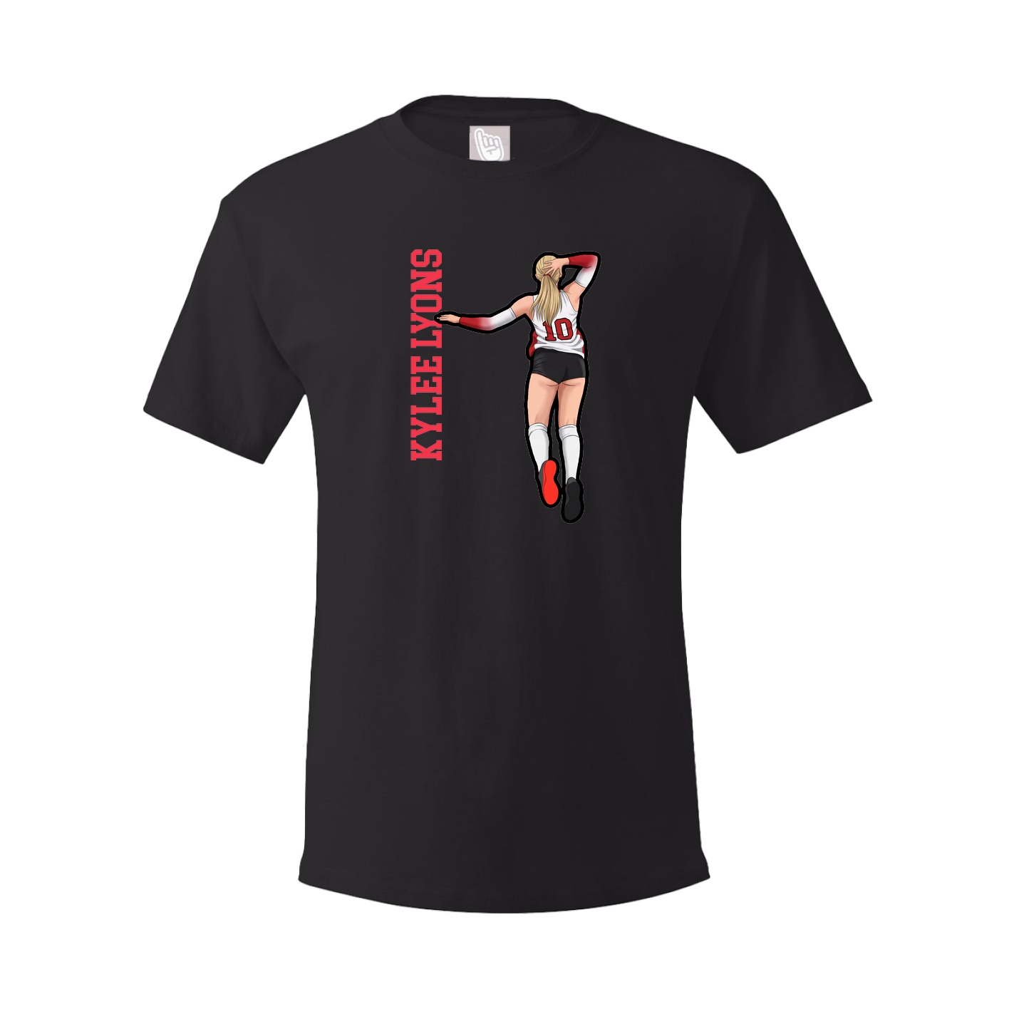 Youth Tee — Name Vertical in Black