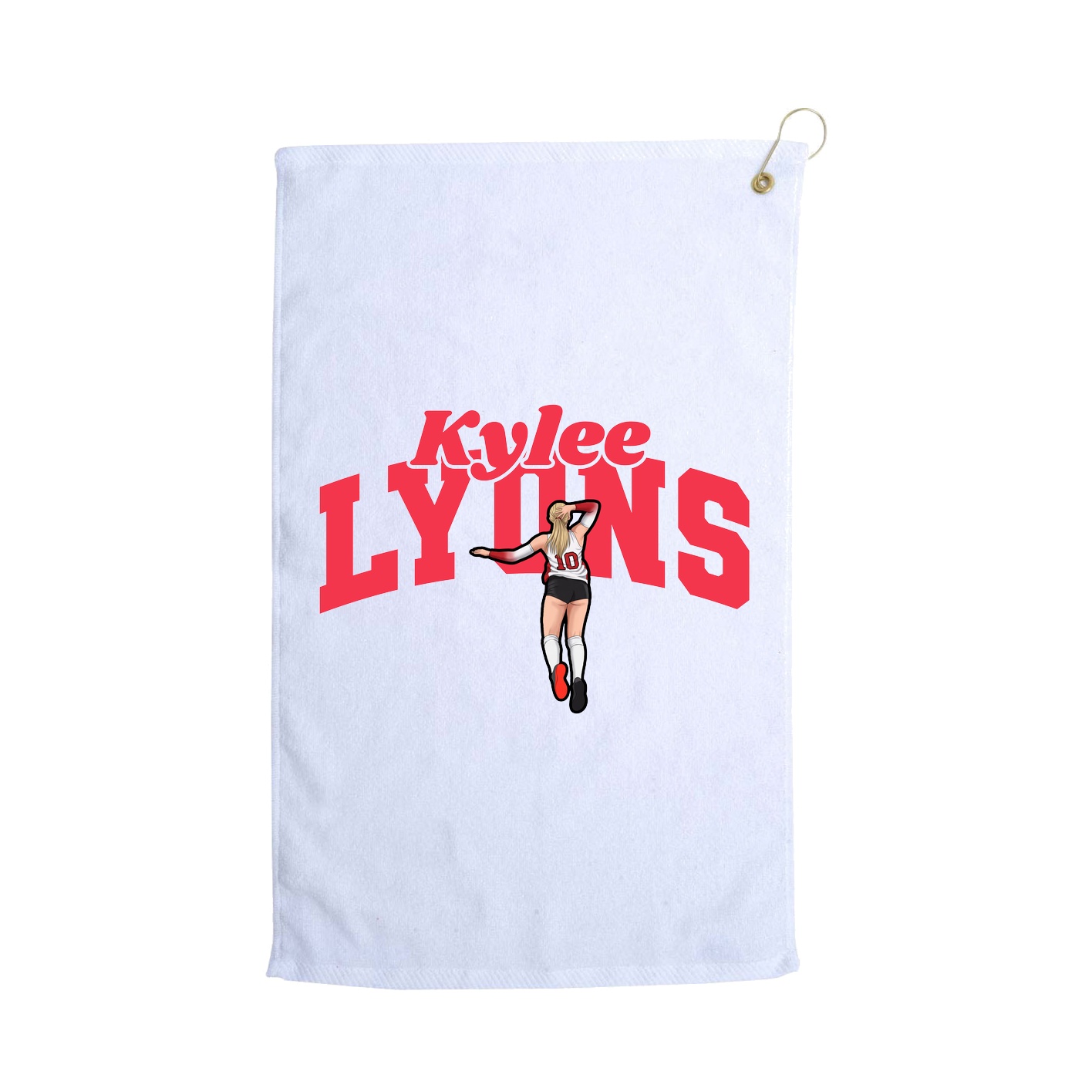 Golf Towel — Signature Arch in White