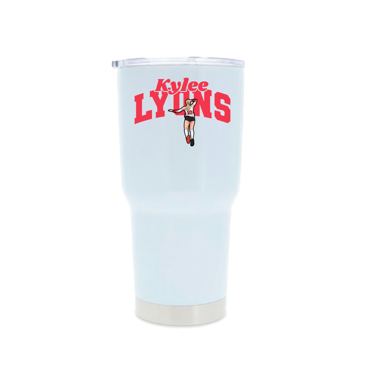 30oz Stainless Steel Tumbler — Signature Arch in White