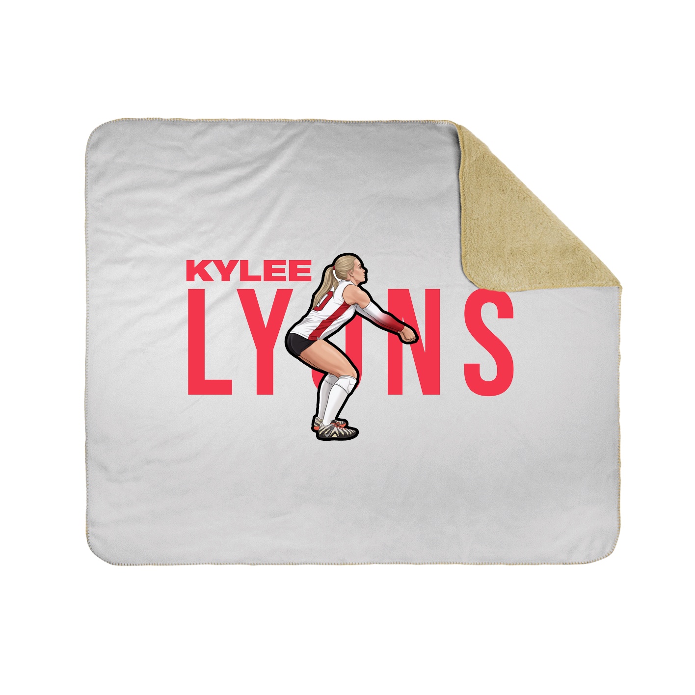 Throw Blanket — Player Name in White