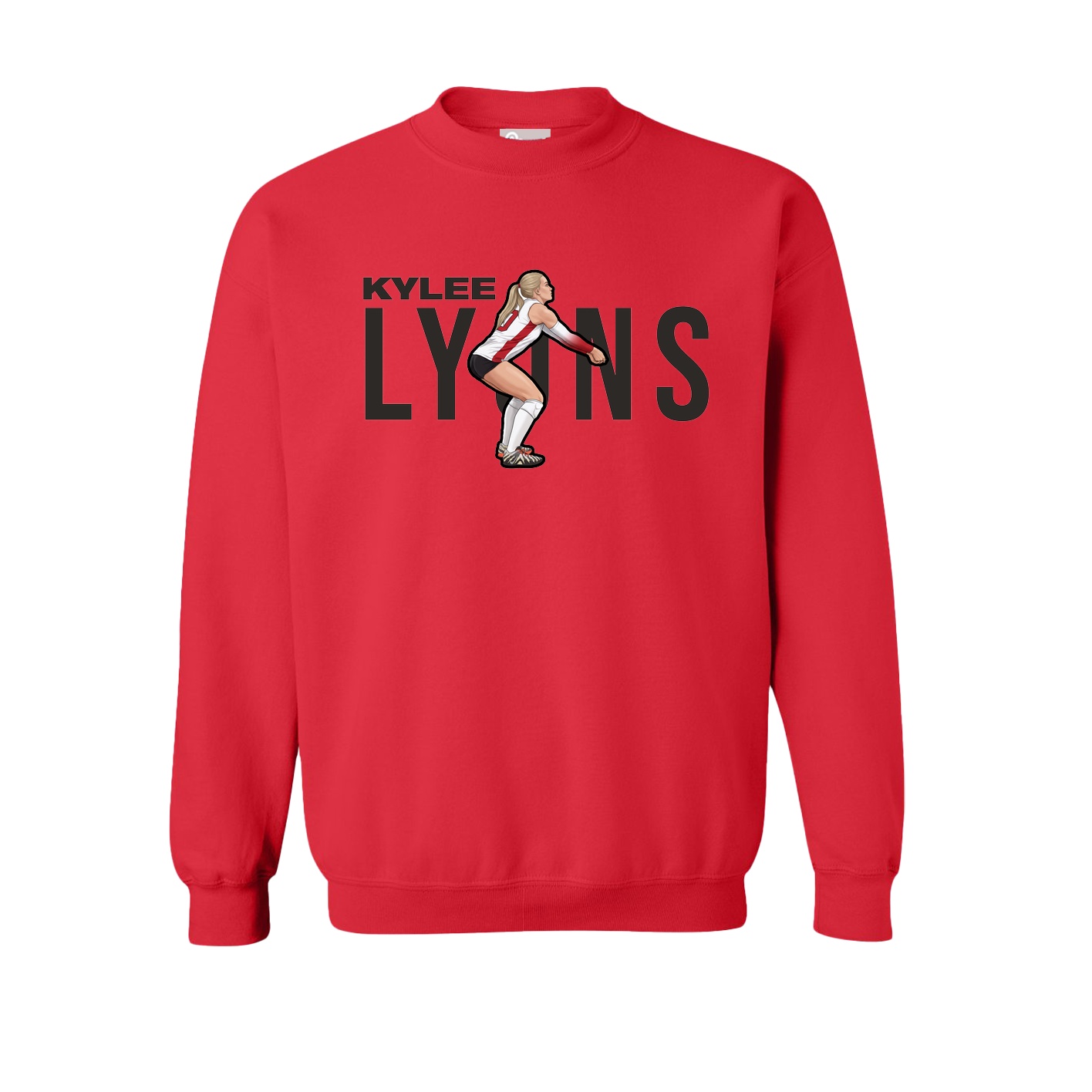 Fleece Crew — Player Name in Red