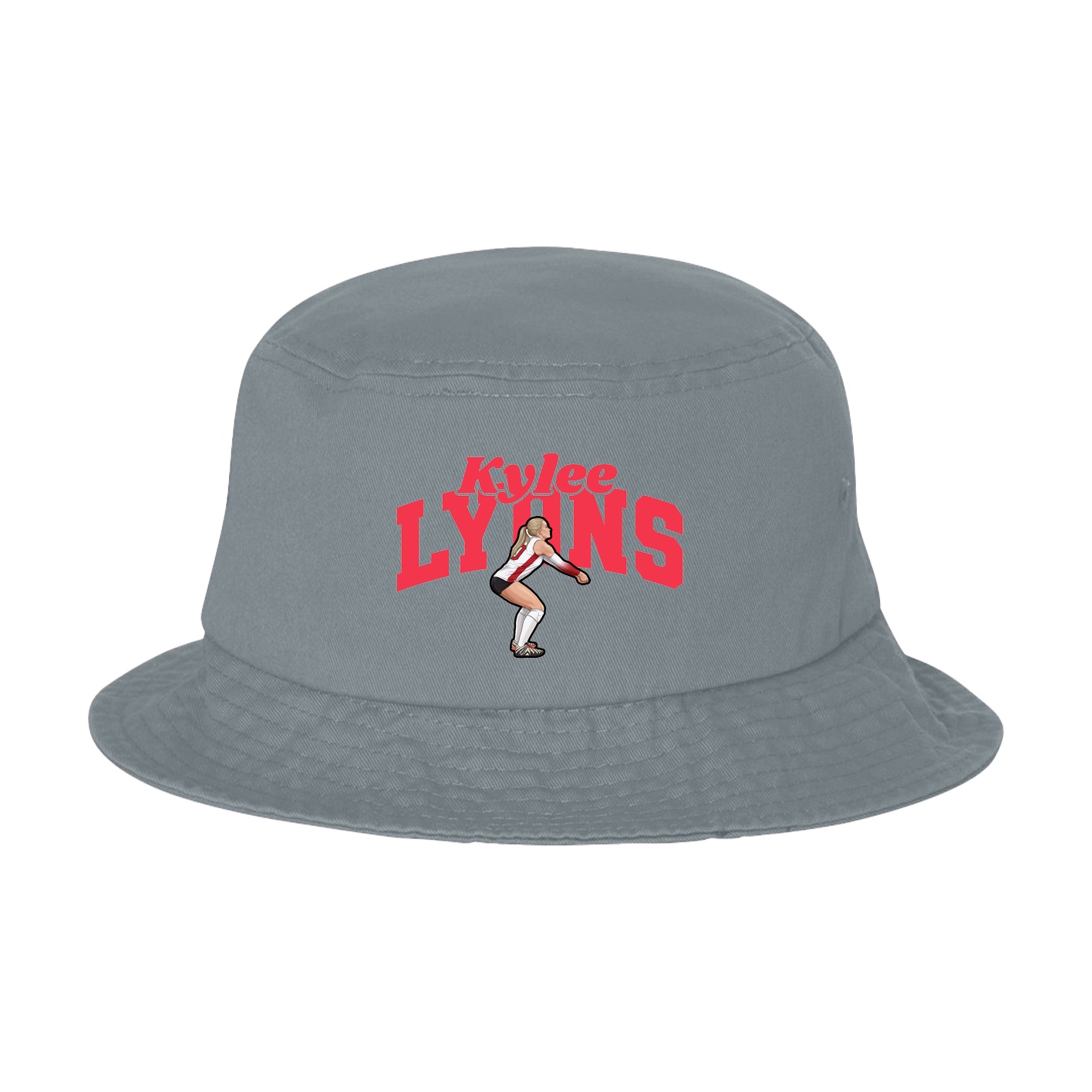 Bucket Cap — Signature Arch in Grey