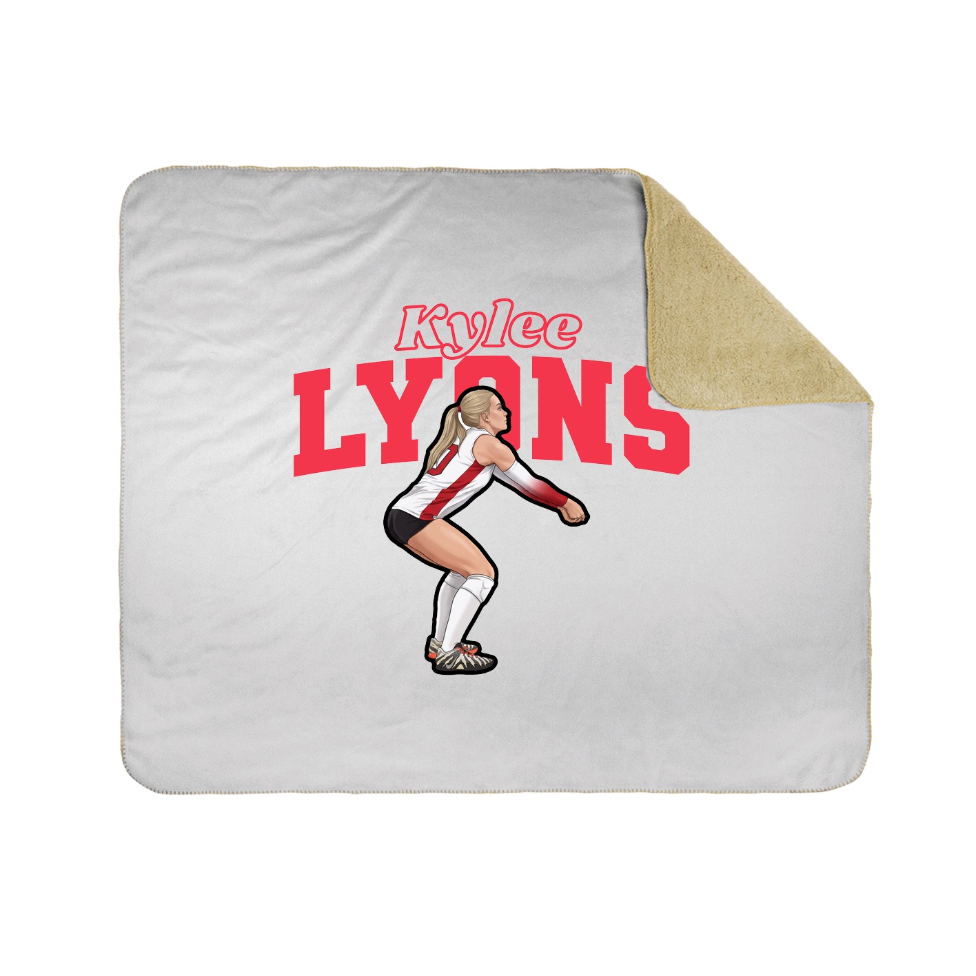 Throw Blanket — Name Arch in White