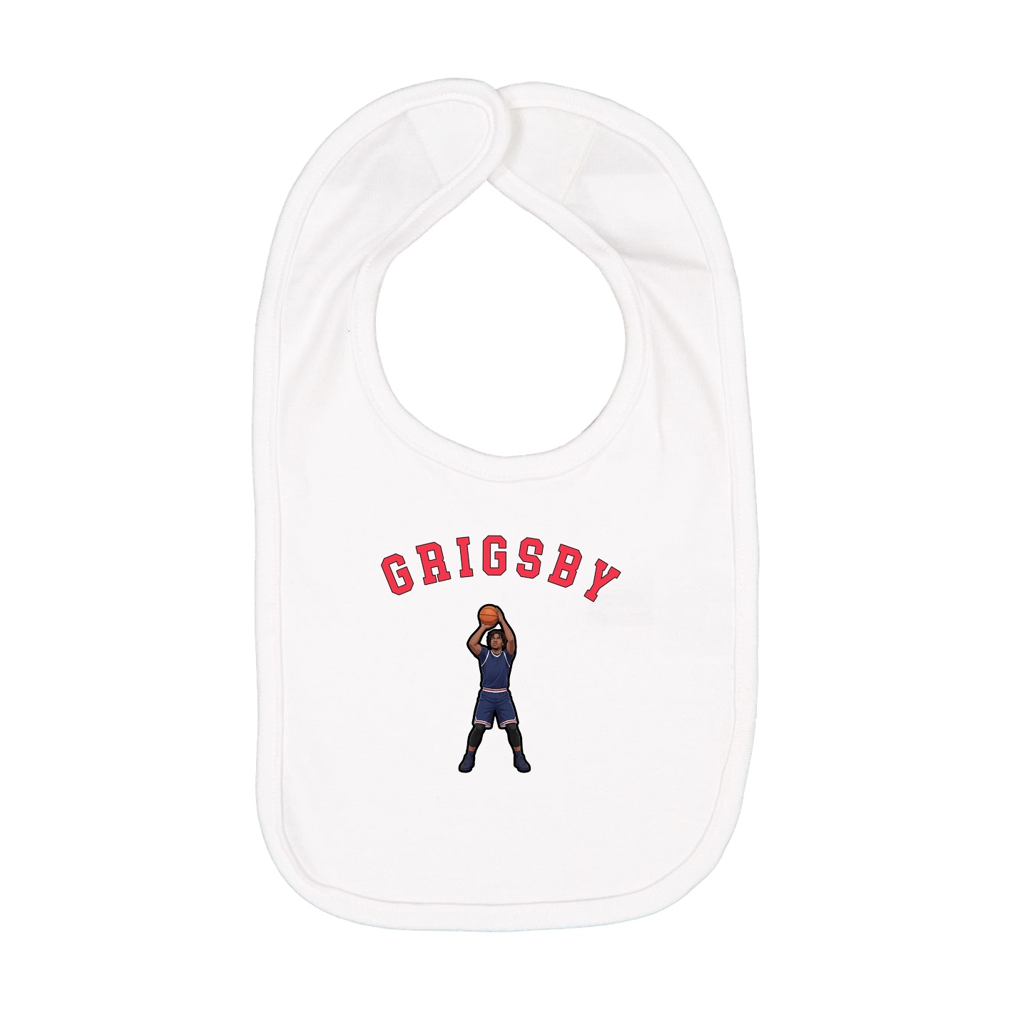 Infant Bib — Shirsey Arch in White