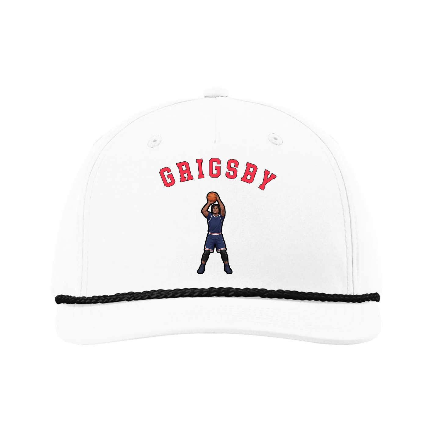 Five-Panel Classic Rope Cap — Shirsey Arch in White
