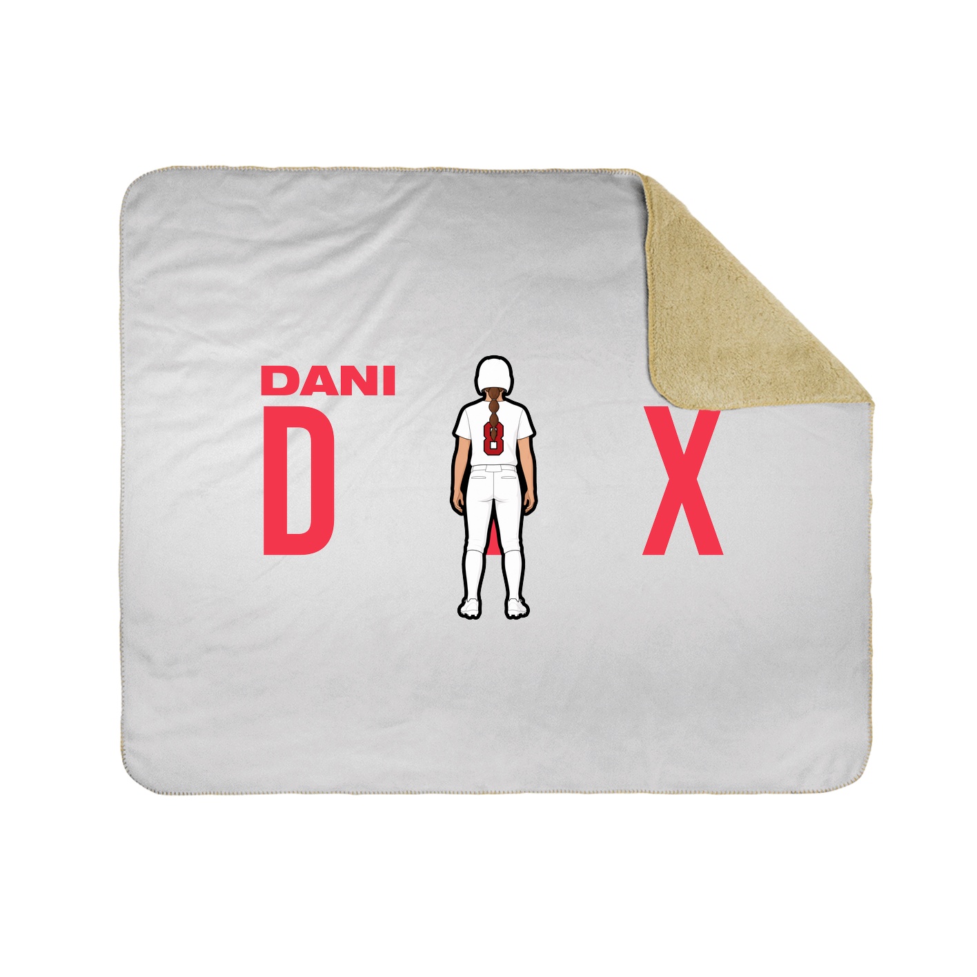 Throw Blanket — Player Name in White