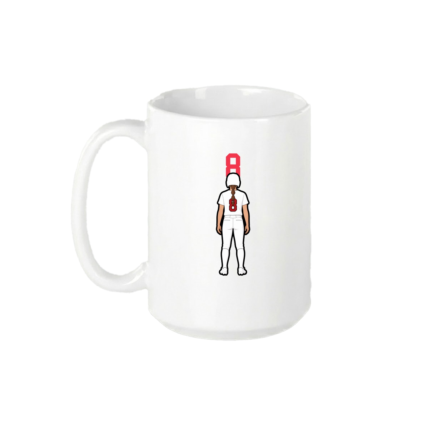 15oz Coffee Mug — Number Top in White