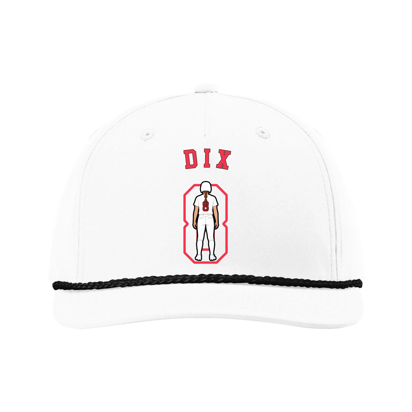 Five-Panel Classic Rope Cap — Shirsey Arch in White