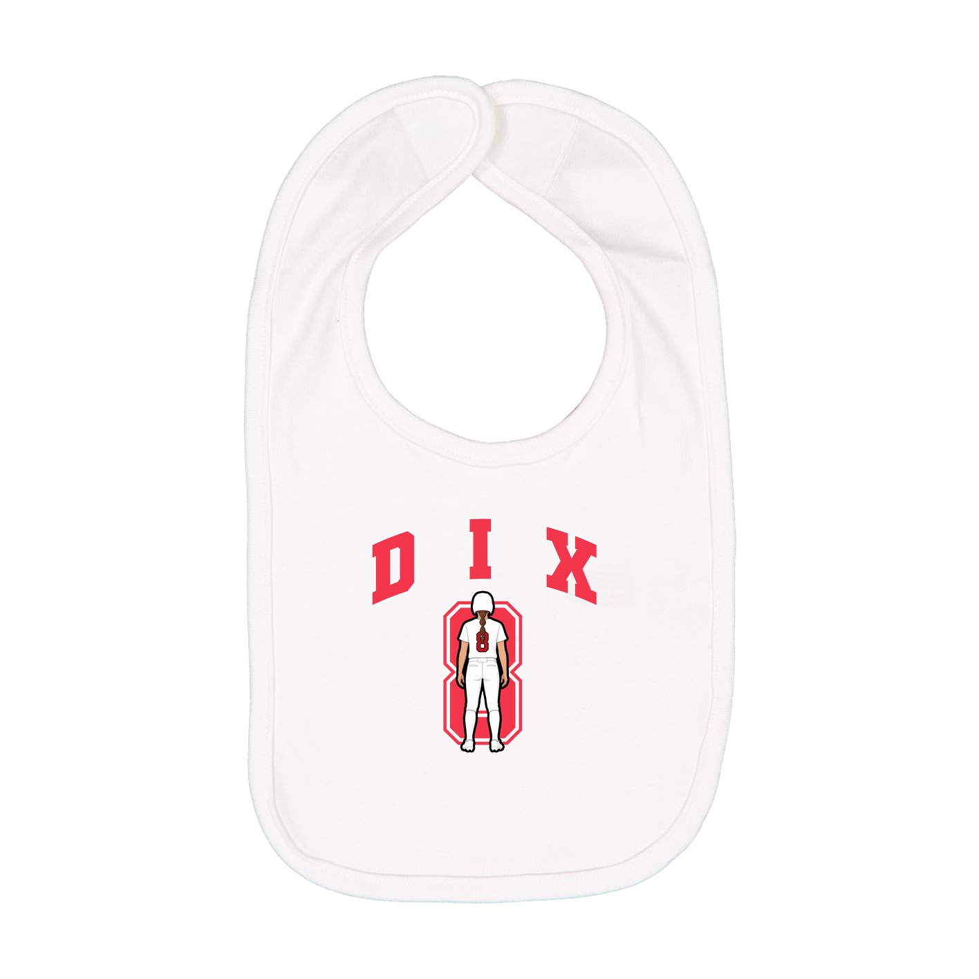 Infant Bib — Number in White