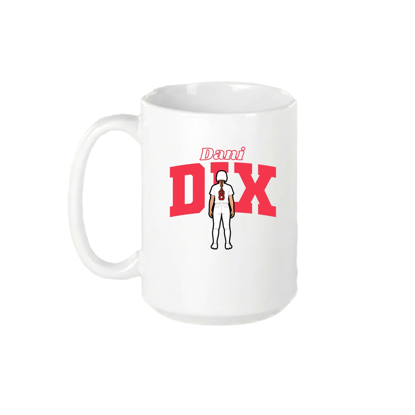15oz Coffee Mug — Name Arch in White