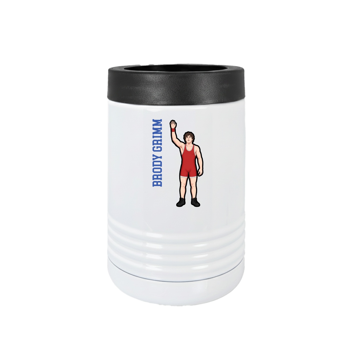 Beverage Holder — Name Vertical in White