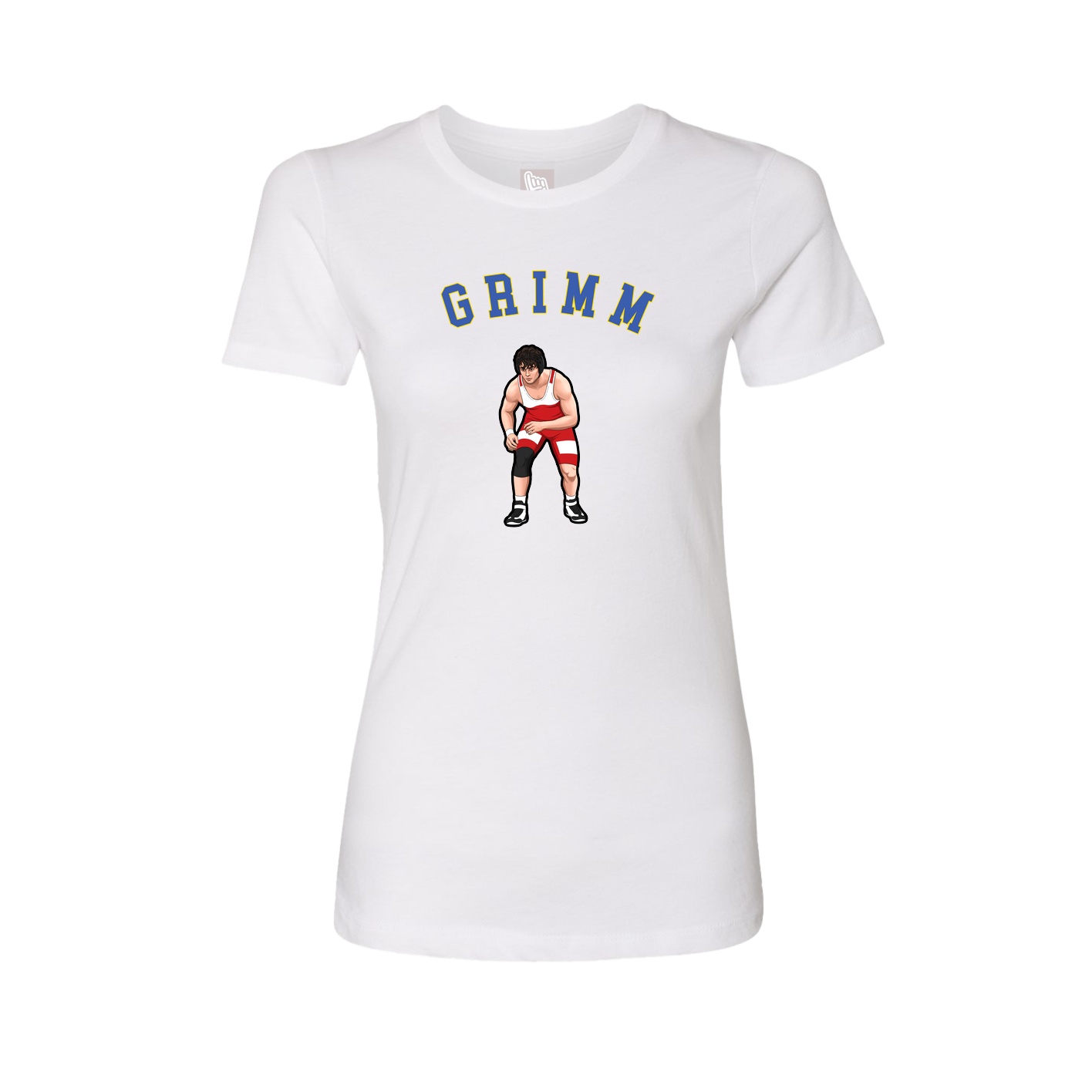 Fitted Women's Tee — Shirsey Arch in White