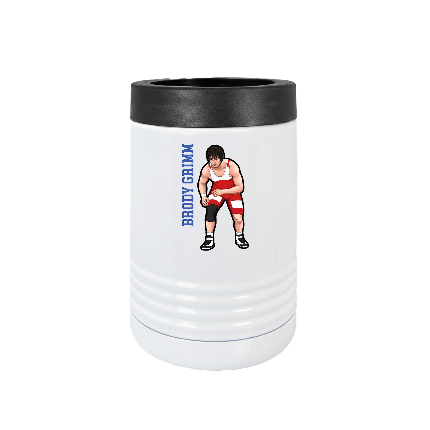 Beverage Holder — Name Vertical in White