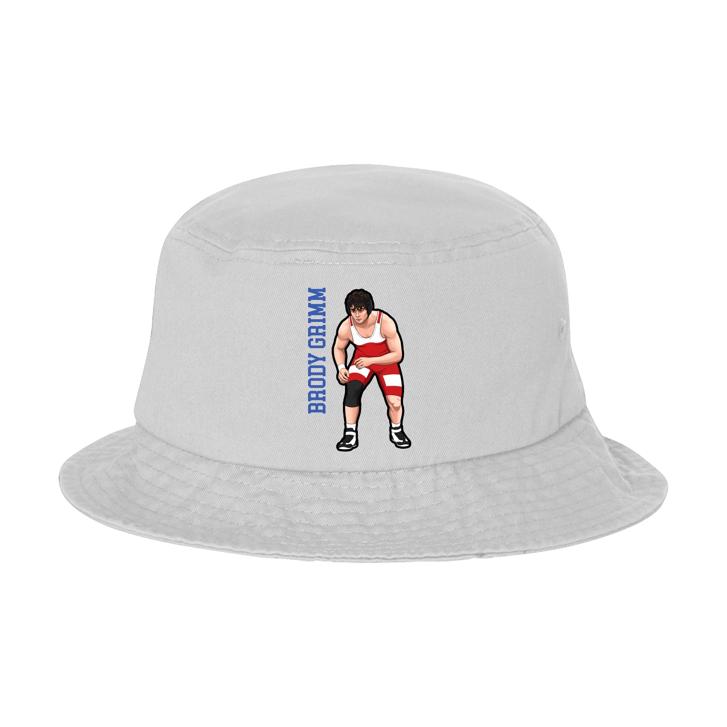 Bucket Cap — Name Vertical in White