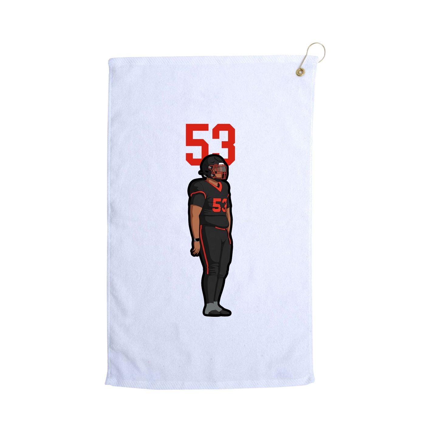 Golf Towel — Number Top in White