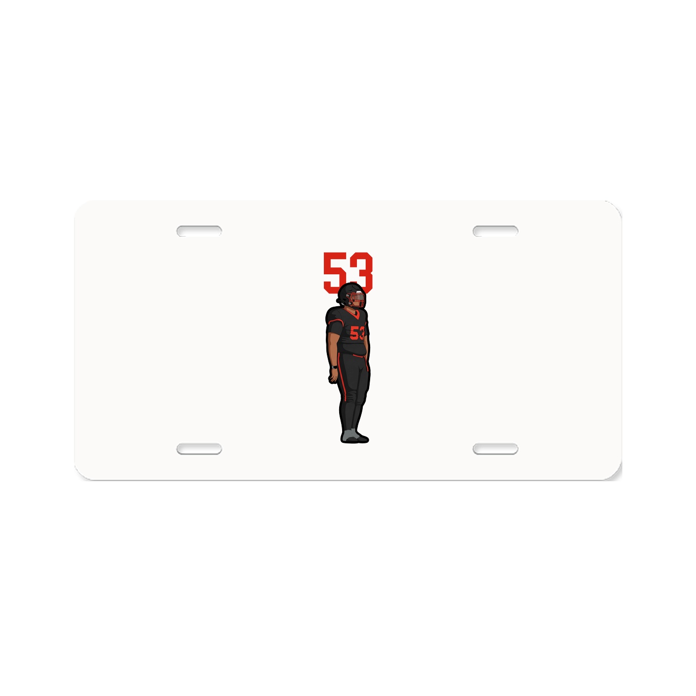 License Plate — Number Top in Classic