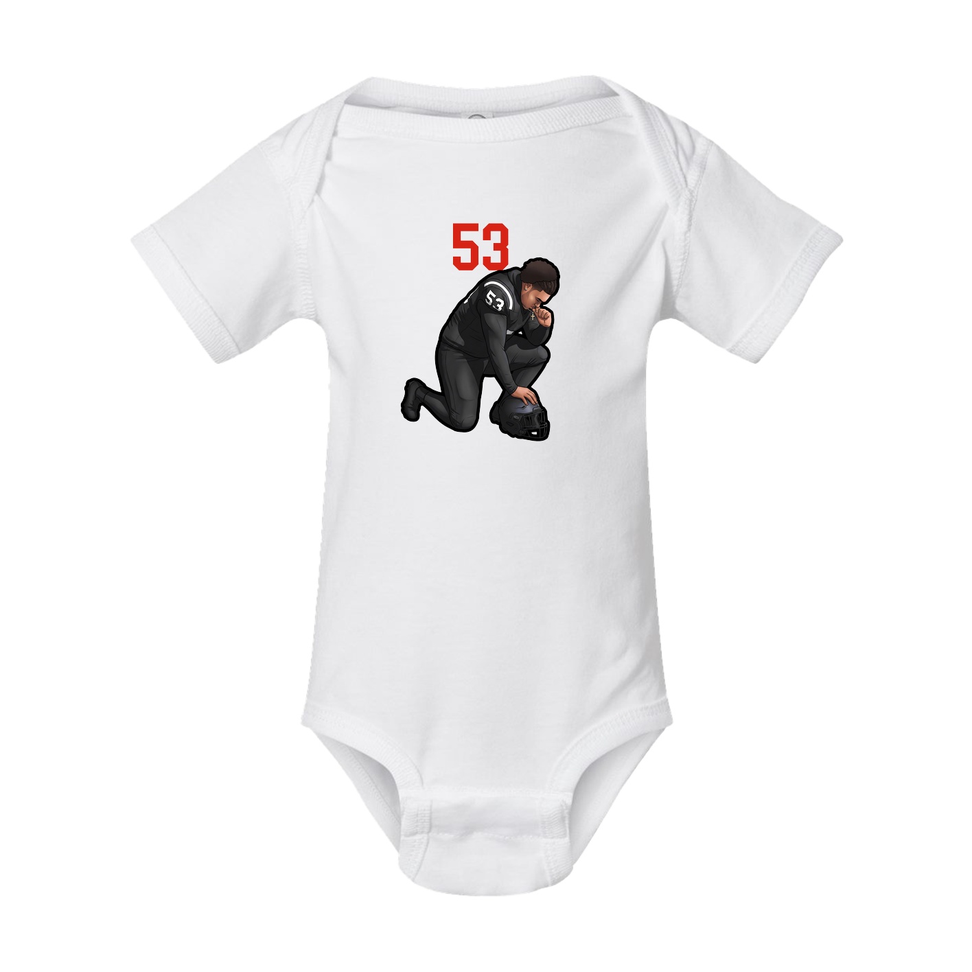 Baby Onesie — Number Top in White
