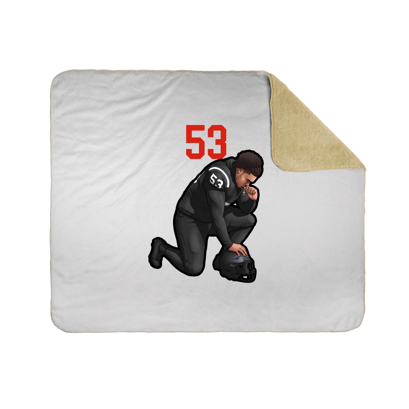 Throw Blanket — Number Top in White