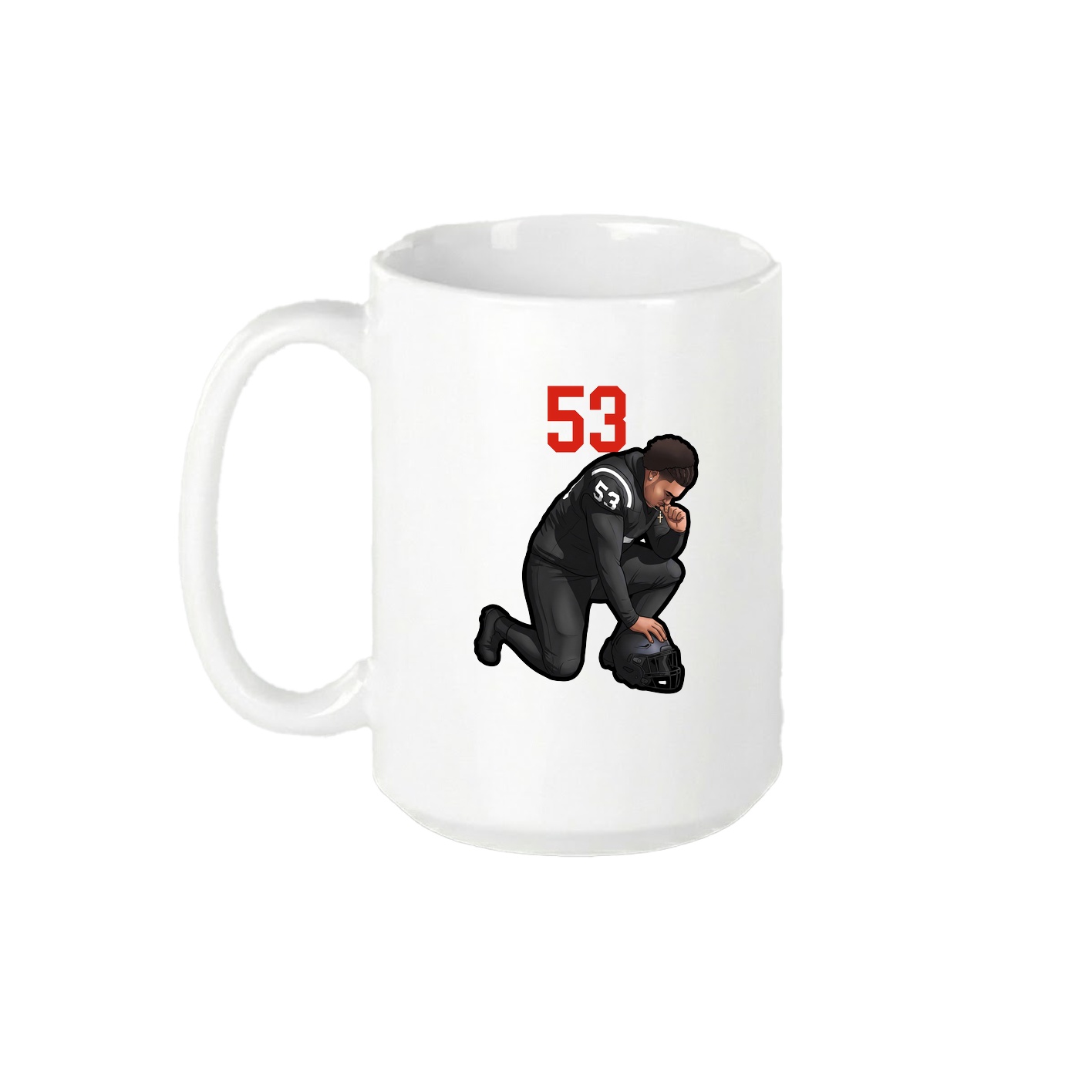 15oz Coffee Mug — Number Top in White