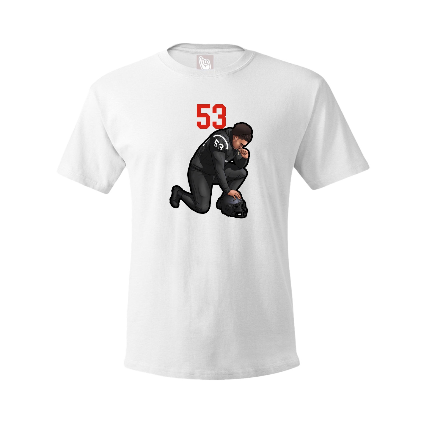 Youth Tee — Number Top in White