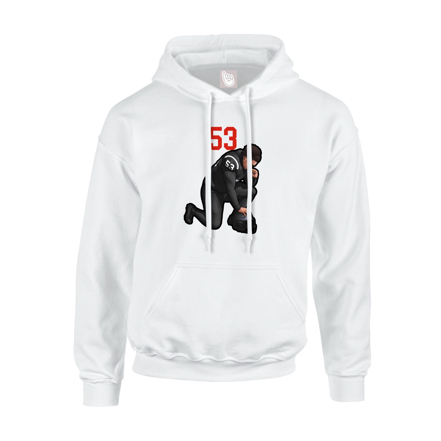 Hoodie — Number Top in White