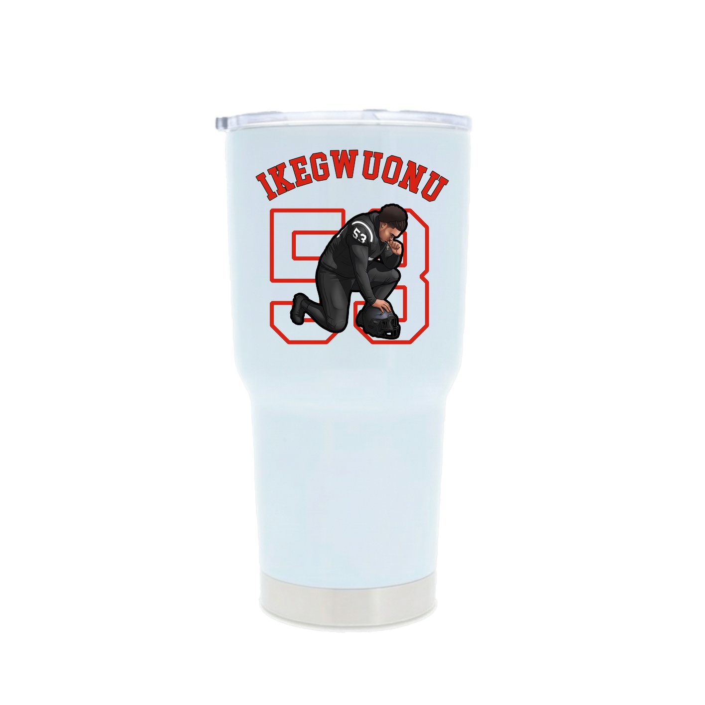 30oz Stainless Steel Tumbler — Shirsey Arch in White