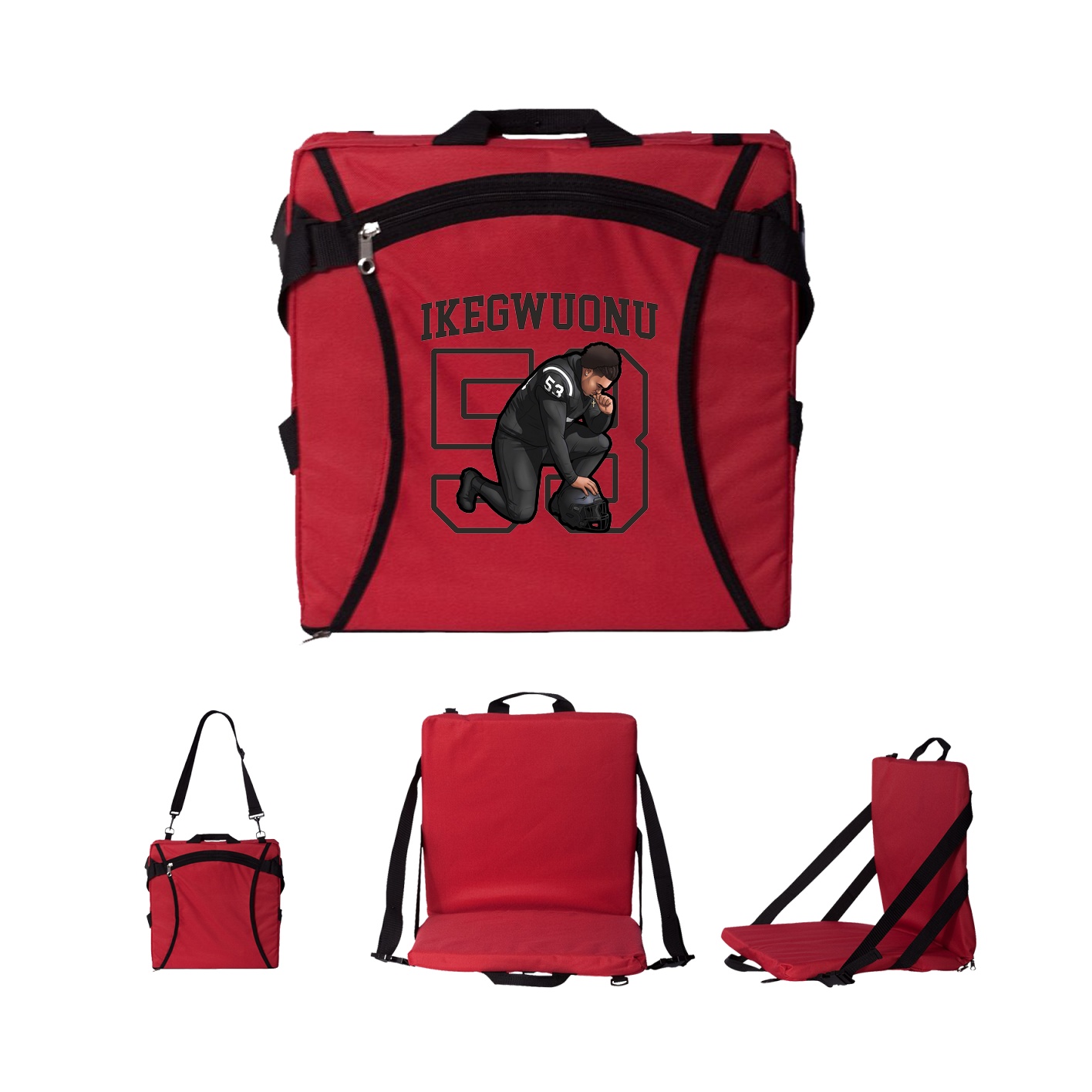 Folding Stadium Seat — Shirsey in Red