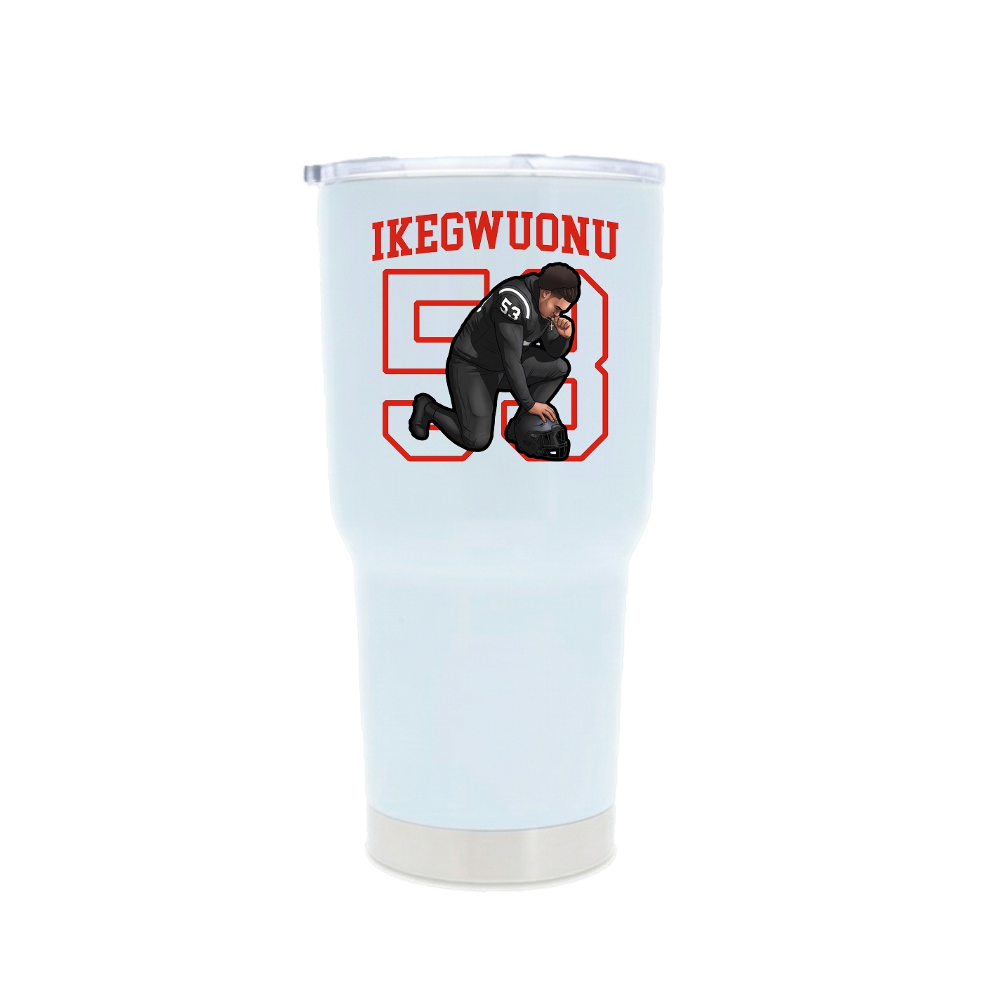 30oz Stainless Steel Tumbler — Shirsey in White