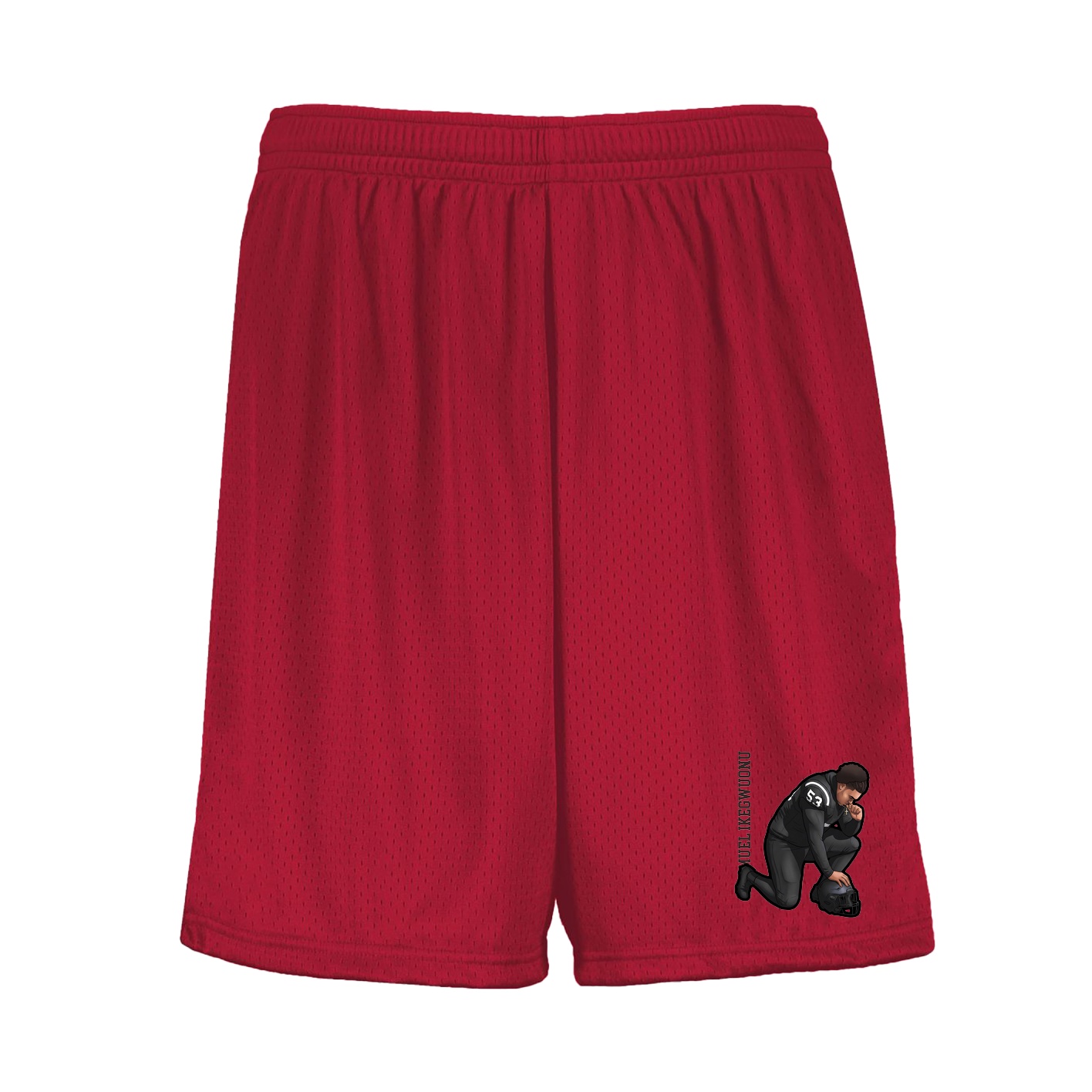 Shorts — Name Vertical in Red