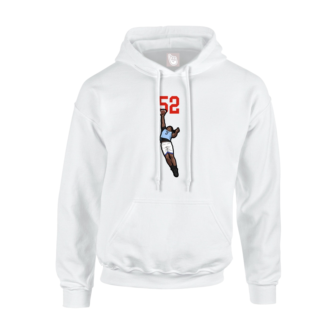 Hoodie — Number Top in White