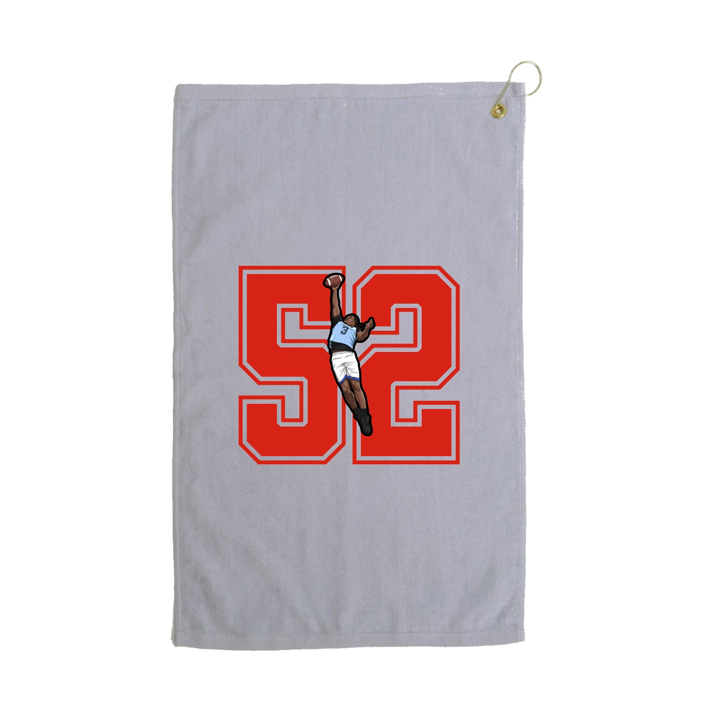 Golf Towel — Number in Grey