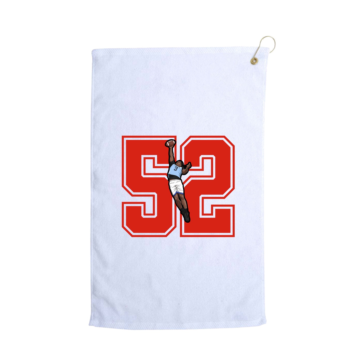 Golf Towel — Number in White