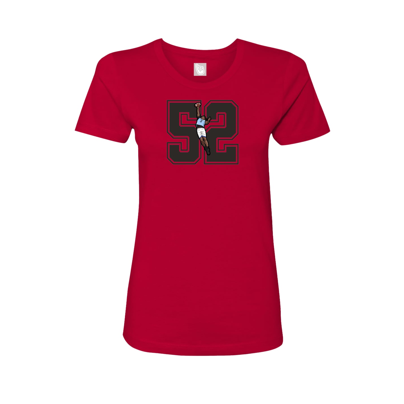 Womens Tee — Number in Red