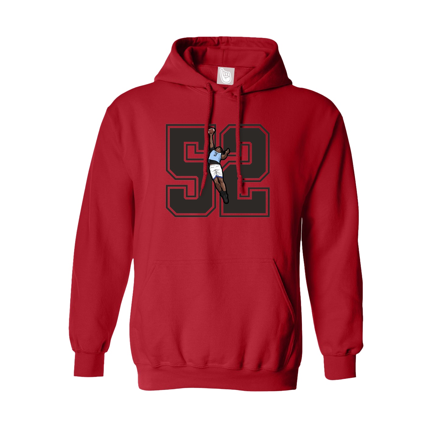 Hoodie — Number in Red