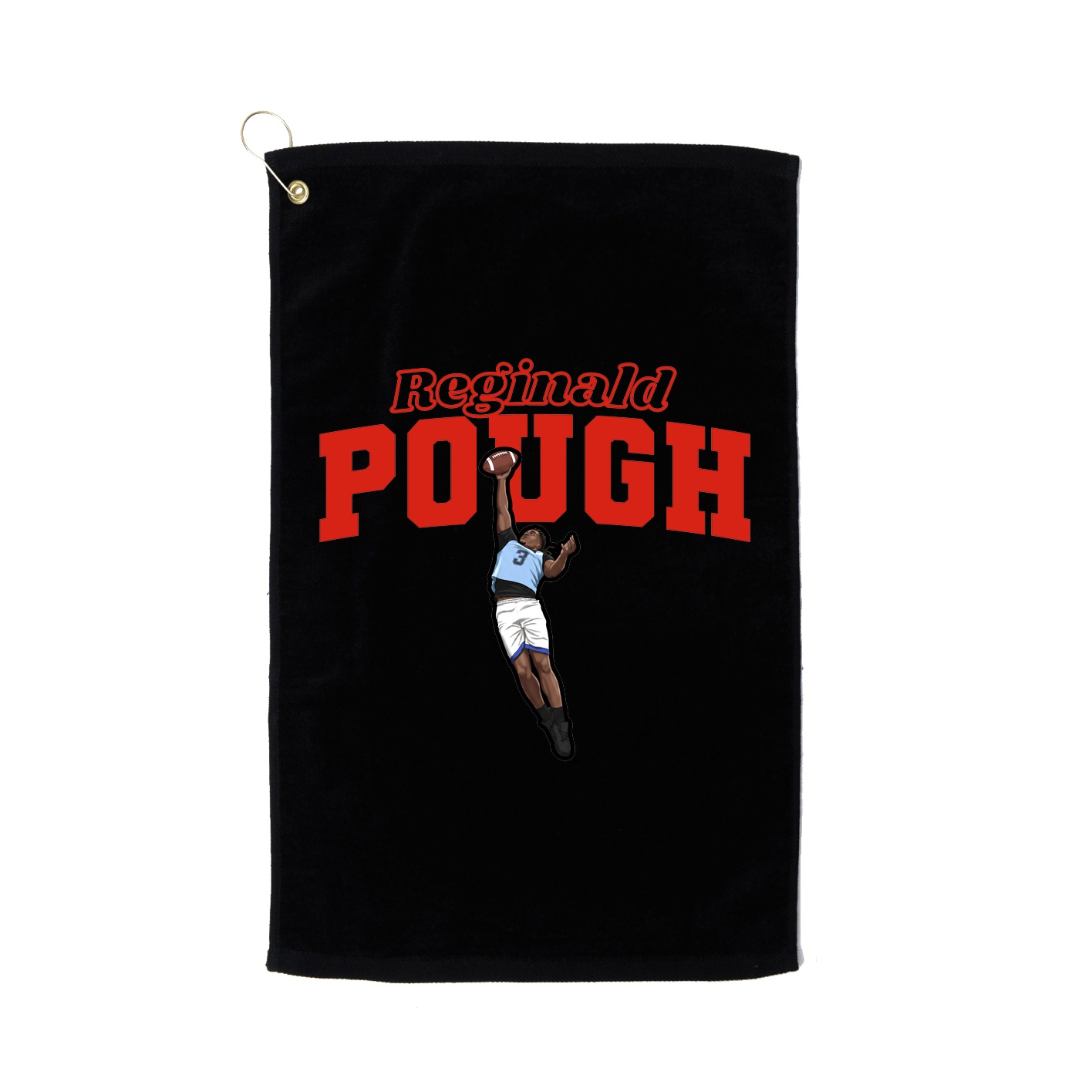Golf Towel — Name Arch in Black