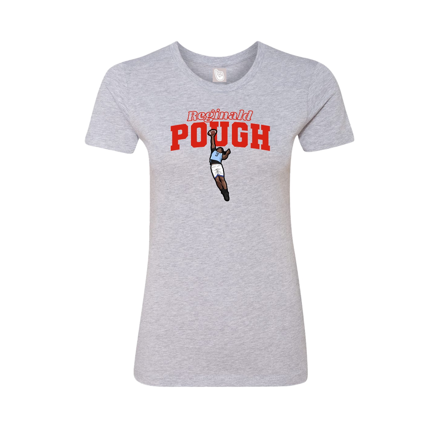 Fitted Women's Tee — Name Arch in Grey