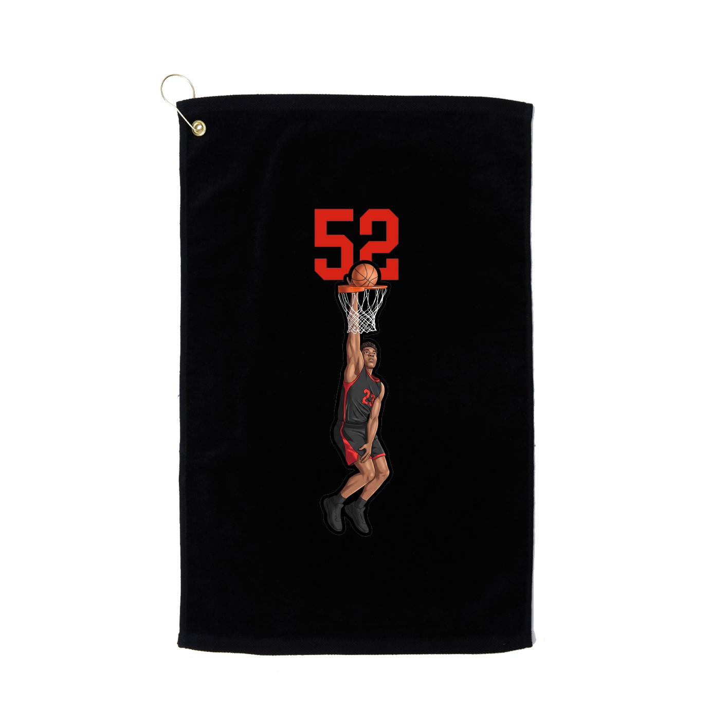 Golf Towel — Number Top in Black
