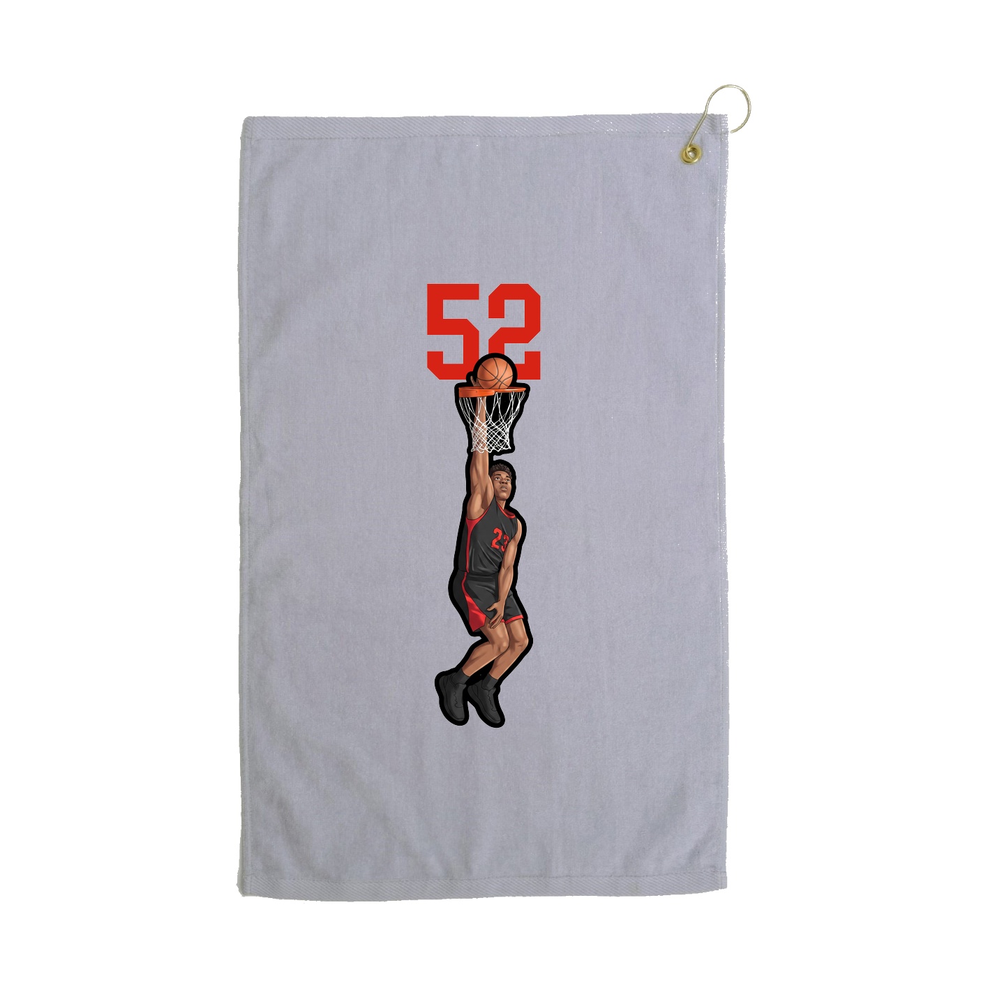 Golf Towel — Number Top in Grey